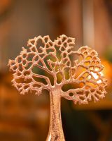 Close-up of the Detail on the Top of the "Tree of Life" Antique Copper Ornament 
