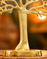 Close-up of the Antique Gold Finish on the Trunk of the Tree