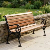 "Vine" Ornate Cast Iron Garden Brown Bench in Situ Digital illustration "Vine" Ornate Cast Iron Garden Brown Bench in Situ Digital illustration