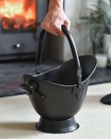 Scale Shot of "Waterloo" Black Iron Coal Bucket - 43cm
