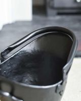 Close-Up of "Waterloo" Black Iron Coal Bucket - 43cm in Situ