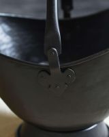 Close-Up of "Waterloo" Black Iron Coal Bucket - 53cm in SItu