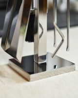 Close-Up of Base for "Woodbridge" Stainless Steel and Leather Circular Companion Set 62cm