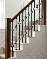  4.9 See Our Reviews BESTSELLER SELLING FAST YCQS005-SET Matte Black "Enfield" Double Basket Stair Spindle digital illustration
