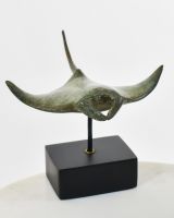 "Abyssal Glider" Ray Cast Brass Ornament low angle