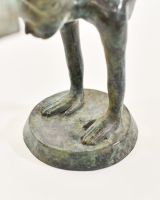 "Aquatic Acrobat" Cast Brass Mermaid Sculpture close up of base
