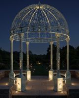 "Araminton Acropolis" Pale Green Gazebo DIgital Illustration At Night "Araminton Acropolis" Pale Green Gazebo DIgital Illustration At Night