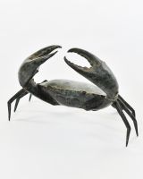 "Aurelian Aegis" Crab Sculpture in Cast Brass