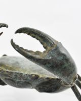 "Aurelian Aegis" Crab Sculpture in Cast Brass close up of claw