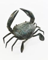 "Aurelian Aegis" Crab Sculpture in Cast Brass view of back