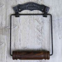 “British Paper Co, London” Retro Cast Iron Toilet Roll Holder