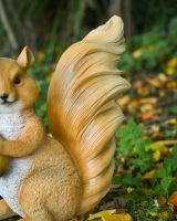 "Caper" the Handpainted Fibreglass Squirrel Garden Sculptureclose up of tail