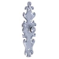 “Carraway Court” Satin Chrome Ornate Bell Push “Carraway Court” Satin Chrome Ornate Bell Push