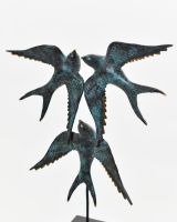 "Celestial Ascent" Cast Brass Sculpture close up