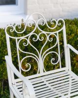 ‘Chateau’ Wrought Iron Garden Chair high angle view of back rest ‘Chateau’ Wrought Iron Garden Chair high angle view of back rest