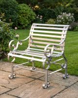 “Chatham" One Seater Park Bench - Grey ai illustration “Chatham" One Seater Park Bench - Grey ai illustration