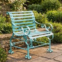 "Chatham" One Seater Park Bench - Green Digital illustration