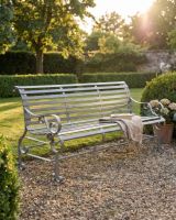 "Chatham" Three Seater Park Bench - Grey ai illustration