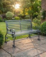 "Chatham" Two Seater Park Bench - Black ai illustration