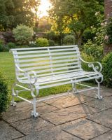 "Chatham" Two Seater Park Bench - Cream ai illustration "Chatham" Two Seater Park Bench - Cream ai illustration