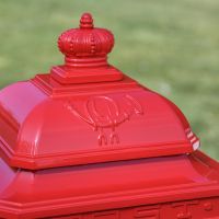 Ornate Finial on the Top of the Freestanding Postbox Ornate Finial on the Top of the Freestanding Postbox