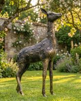 "Chiral" Freestanding Spotted Doe Garden Sculpture digital illustration