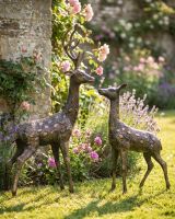 "Chiral" Spotted Deer & Doe Garden Sculpture Set digital illustration "Chiral" Spotted Deer & Doe Garden Sculpture Set digital illustration