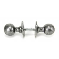 "Clarendon" Pewter Ball Mortice or Rim Knob Set with Escutcheons "Clarendon" Pewter Ball Mortice or Rim Knob Set with Escutcheons