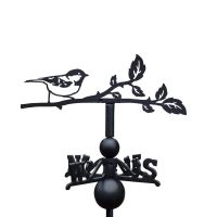 Coal tit weathervane in situ