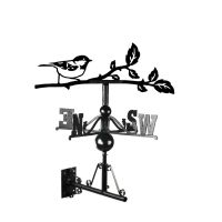 Coal tit weathervane on a white background