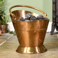 “Colnbrook Manor” Antique Brass Coal Bucket in Situ