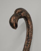 "Coral" Flamingo Wall Art in Cast Aluminium - Bronze & Copper close up of head