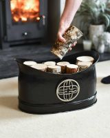 Scale Shot of “Cynbel Kiln” Celtic Log & Coal Holder