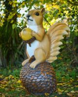 "Dash" the Handpainted Fibreglass Squirrel Garden Sculpture