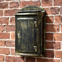 “Dusted Treasures” Antique Bronze Post Box in Situ on a Brick Wall