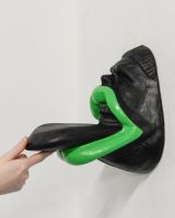 "Echo" Cast Aluminium Modern Wall Art with hand in shot for scale