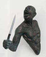 "Edge" Cast Aluminium Wall Art in Verdigris Finish