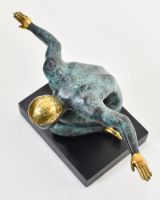"Elevation" Cast Brass Sculpture view from above
