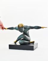 "Elevation" Cast Brass Sculpture with hand in shot for scale