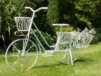 “Elmstead Gardens” Antique White Bike Planter  “Elmstead Gardens” Antique White Bike Planter