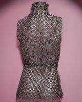 "Elora" Female Back Torso Reclaimed Metal Wall Sculpture mounted on wall