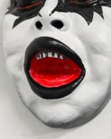 "Encore" Face Modern Cast Aluminium Wall Art close up of mouth