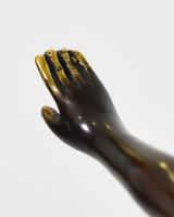 "Equilibrium" Cast Brass Interior Sculpture close up of hands