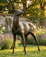 "Fable" the Doe Cast Aluminium Garden Sculpture - Facing Left digital illustration low "Fable" the Doe Cast Aluminium Garden Sculpture - Facing Left digital illustration low