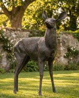 "Fable" the Doe Cast Aluminium Garden Sculpture - Facing Right