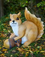 "Fidget" the Handpainted Fibreglass Squirrel Garden Sculpture