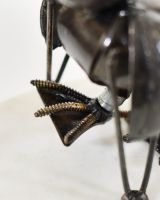 "Flap" Injured Duck Scrap Metal Sculpture close up of injured leg