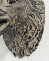 "Flint" the Bear Cast Aluminium Wall Art close up of fur