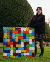 "Geometric Gridlock" Oil Drum Scrap Metal Wall Art "Geometric Gridlock" Oil Drum Scrap Metal Wall Art