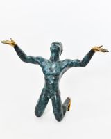 "Golden Offering" Cast Brass Sculpture 